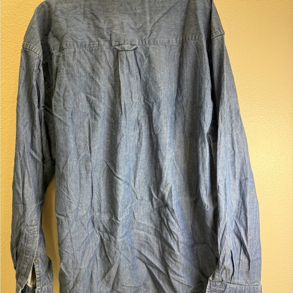 Pendleton Shirt Mens Size XL Blue Denim Button-Up Long Sleeve Western Casual - Picture 8 of 8
